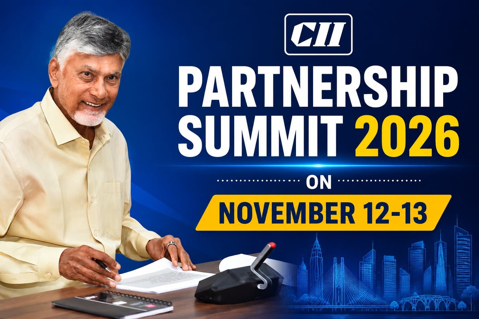 CII Partnership Summit to Be Held in Visakhapatnam on November 12-13