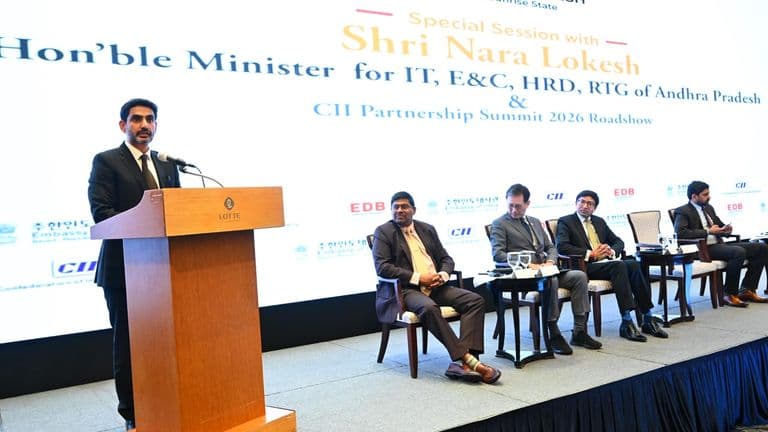Andhra Pradesh Minister for Human Resource Development, Information Technology, Electronics & Communications and RTGS, Nara Lokesh