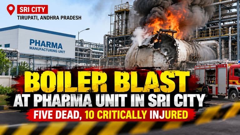 Boiler Blast at Pharma Unit in Sri City Claims Five Lives