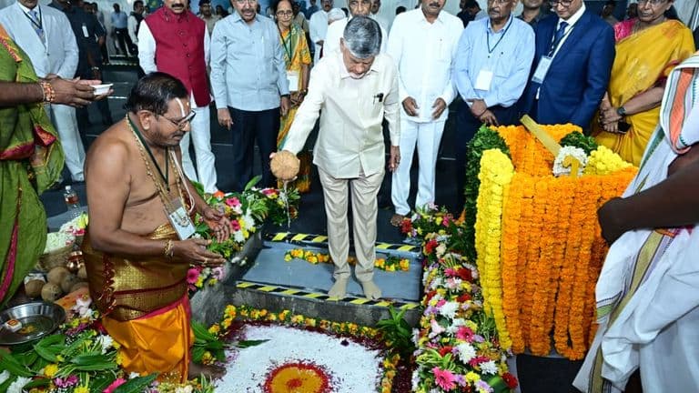 CM N. Chandrababu Naidu laid the foundation stone for LV Prasad Eye Institute