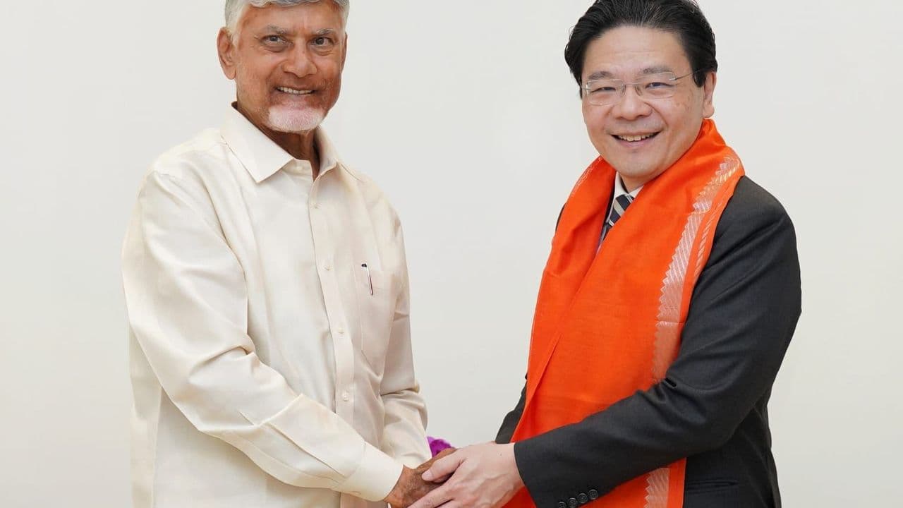 Chandrababu Naidu Meets Singapore PM Lawrence Wong