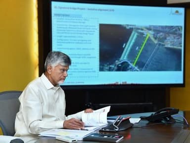 Chief Minister N. Chandrababu Naidu chairs a review meeting on agriculture, El Niño preparedness and aquaculture at the Secretariat.