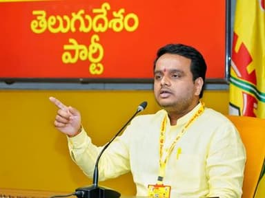 Chintakayala Vijay addressed a press meet at TDP Central Office in Mangalagiri