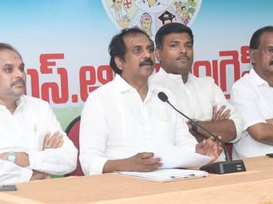 Former Andhra Pradesh minister Kurasala Kannababu addressing the media in Kakinada on the state's PPP-2026 policy.