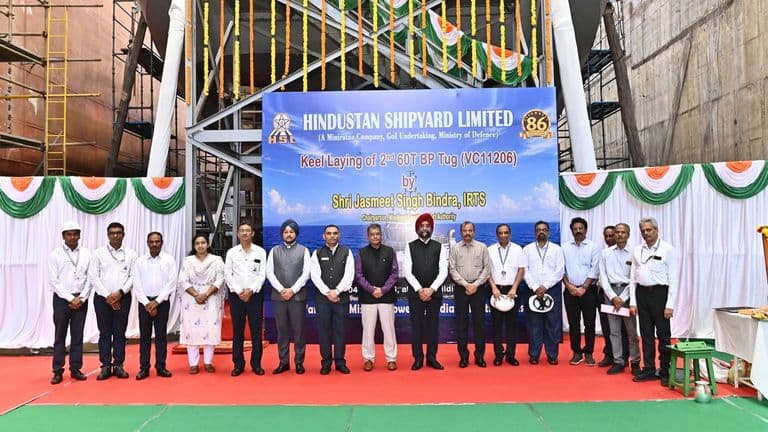 Keel-laying ceremony for the second 60-ton Bollard Pull Tug at HSL