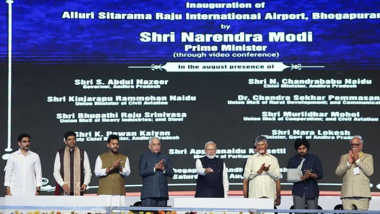 Prime Minister Narendra Modi inaugurated the Alluri Sitarama Raju International Airport at Bhogapuram