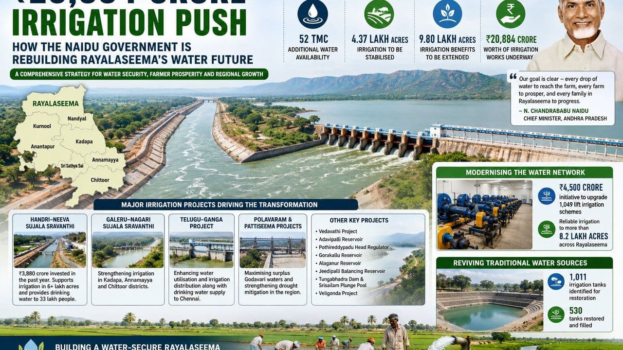 Rs.20,884 Crore Irrigation Projects to Boost Rayalaseema Water Security
