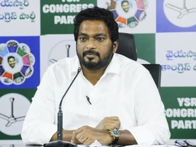 YSRCP MLC Mondithoka Arun Kumar addresses the media, questioning the Andhra Pradesh government's investment and industrial development claims.