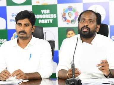 YSRCP Students’ Wing State President Panuganti Chaitanya and Working President Ravichandra